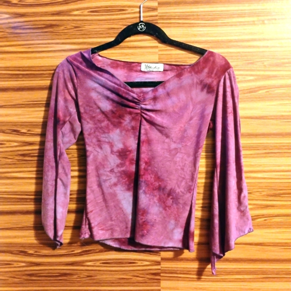 Purple bell sleeve top